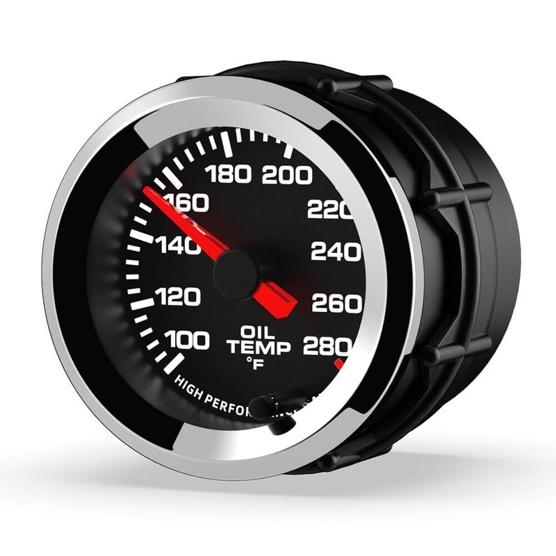 SINCO TECH 2'' 52mm with Oil Temperature Gauge 100-280℉ Sensor Kit Car Meter (Oil Temp F) - Image 2